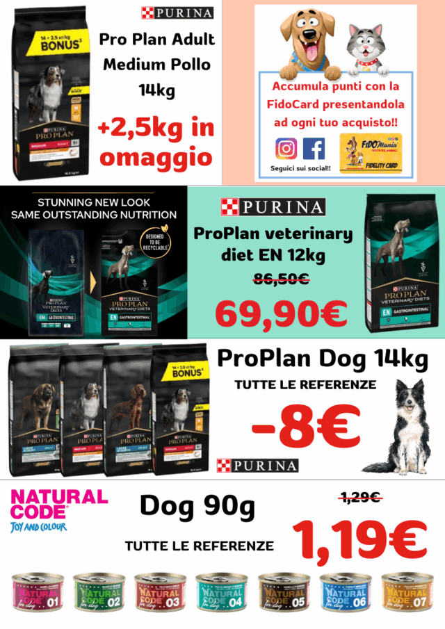 Volantino Fidomania OTTOBRE 2025 su cibo e accessori per animeli domestici.