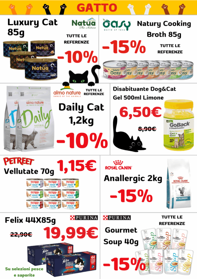 Volantino Fidomania OTTOBRE 2025 su cibo e accessori per animeli domestici.