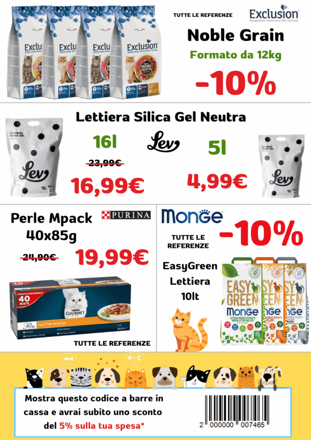 Volantino Fidomania OTTOBRE 2025 su cibo e accessori per animeli domestici.